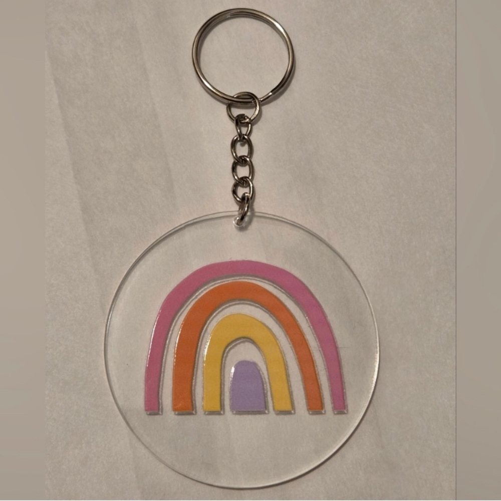 Rainbow Acrylic Keychain - image 1